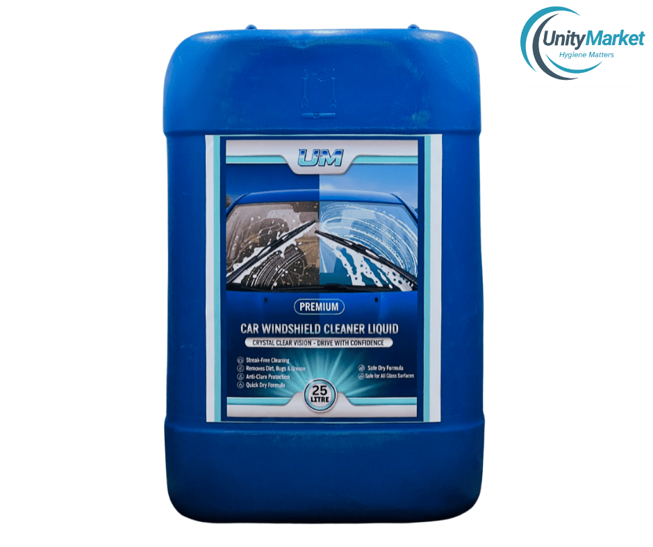 UM Car Windshield Cleaner Liquid 25 Litre – Crystal Clear, Streak - Free, Anti - Glare - Unity Market
