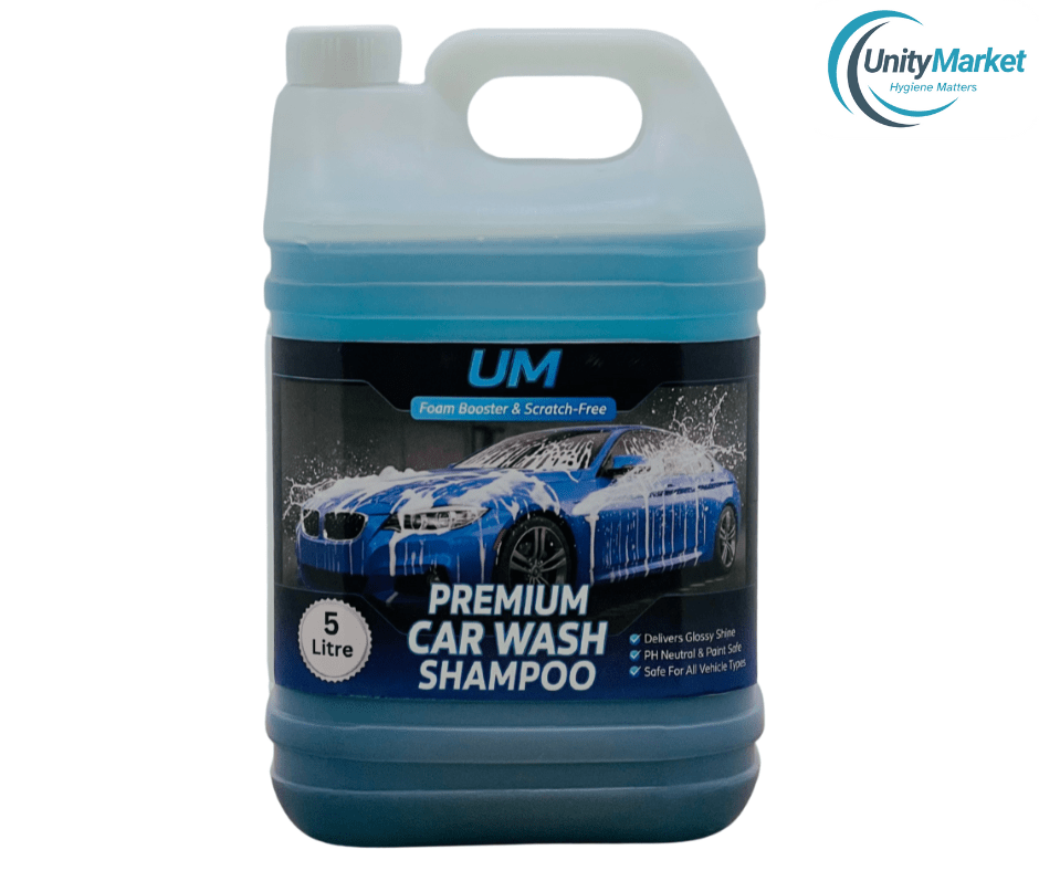 UM Premium Car Wash Shampoo 5 Litre – Scratch - Free & Foam Booster | Glossy Shine - Unity Market