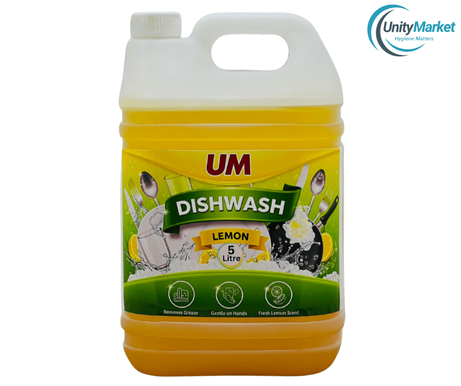 UM Dishwash Lemon 5 Litre – Tough on Grease, Gentle on Hands | Fresh Lemon Power - Unity Market