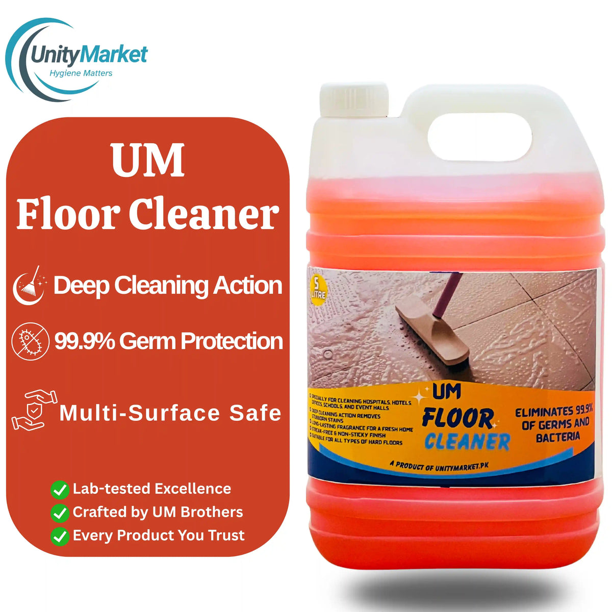 UM Premium Disinfectant Floor Cleaner 5 Litre – Deep Clean & Long-Lasting Freshness