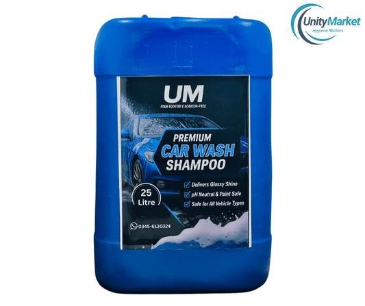 UM Premium Car Wash Shampoo 25 Litre– Scratch - Free & Foam Booster | Glossy Shine - Unity Market