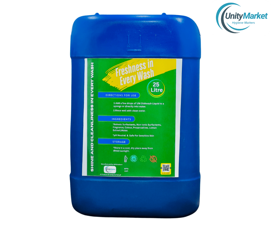 UM Dishwash Lemon 25 Litre– Tough on Grease, Gentle on Hands | Fresh Lemon Power - Unity Market