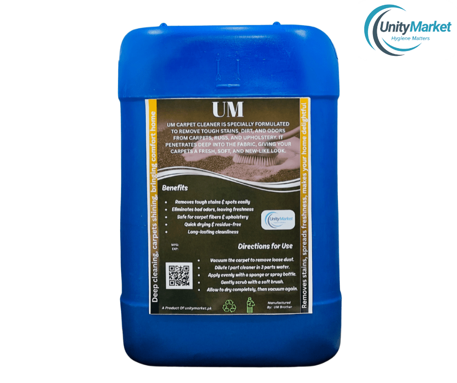 UM Carpet Cleaner 25 Litre– Tough Stain Remover & Fresh Look - Unity Market