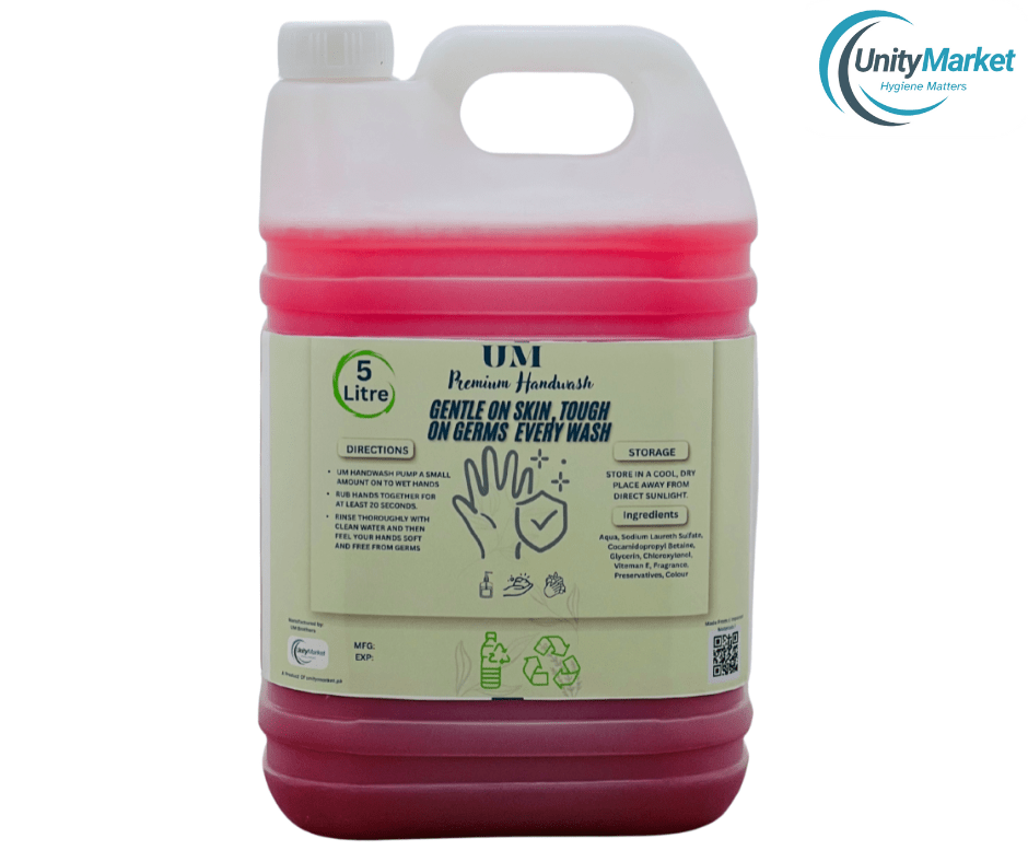 UM Premium Handwash 5 Litre – Gentle Care & Germ Protection | Vitamin E & Glycerin - Unity Market