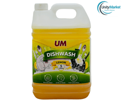 UM Dishwash Lemon 5 Litre – Tough on Grease, Gentle on Hands | Fresh Lemon Power - Unity Market