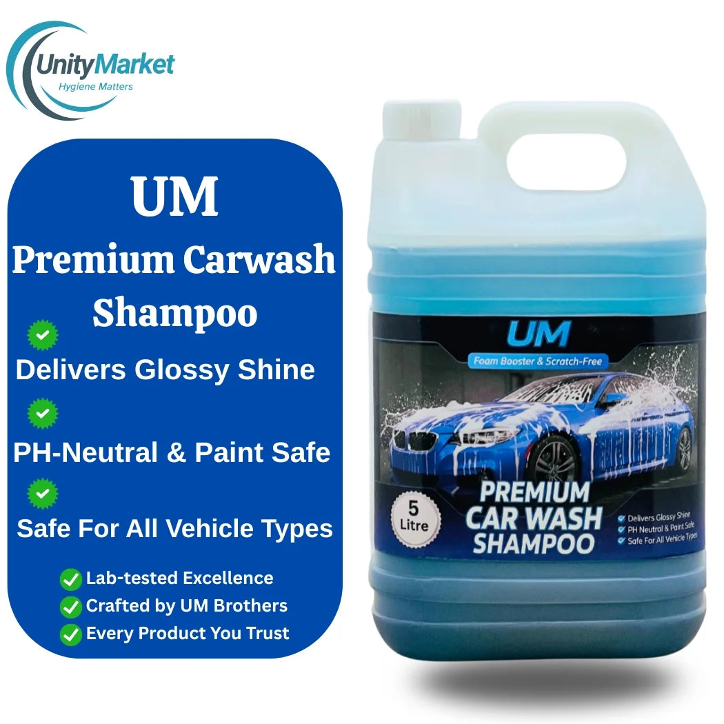 UM Premium Car Wash Shampoo 5 Litre – Scratch-Free & Foam Booster | Glossy Shine